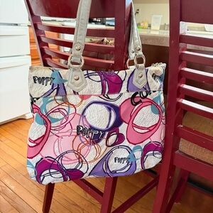 Coach Poppy Shoulder Bag in Pink and Purple